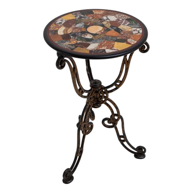Gueridon with Pietra Dura Top, Italy, 1800s For Sale