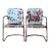 Mid-Century Metal Patio Chairs Pair For Sale
