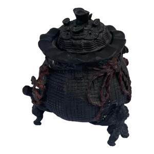 Mid 19th Century Bronze Incense Burner Money Bag Supported by 3 Men
