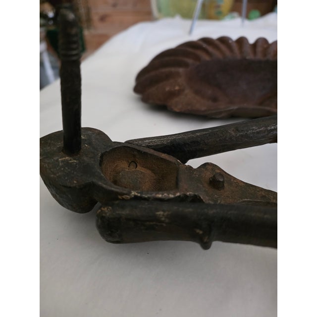 Black Victorian Cast Iron Knocker and Shell For Sale - Image 8 of 9