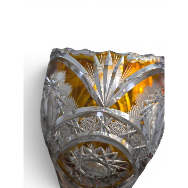 Vintage Cut Crystal Vase with Silver Base, 1950 For Sale - Image 11 of 13