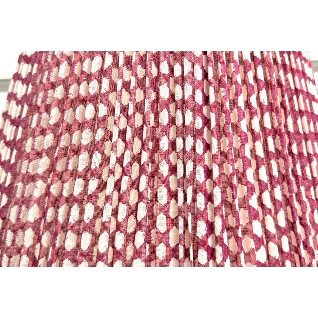 Fermoie 18" Inch Gathered Bedwyn Fuchsia Wicker Lampshade For Sale - Image 4 of 6