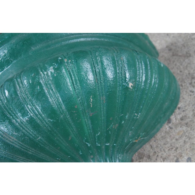 Late 20th Century Late 20th Century Neoclassical Cast Iron Wall Fountain Bowl Garden Planter Urn Sconce Lavabo 23" For Sale - Image 5 of 11