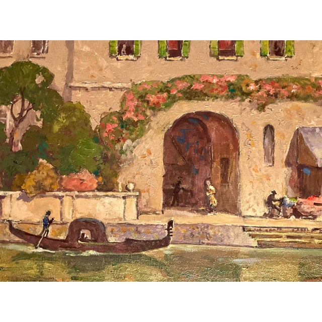 Early 20th Century Dana Bartlett Afternoon in Italy Original Oil on Canvas Framed. For Sale In Los Angeles - Image 6 of 10