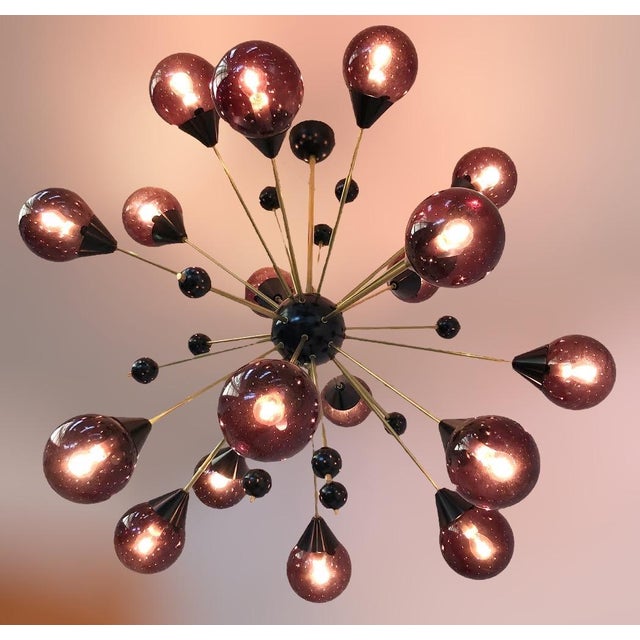 Glass 21st Century Murano Nebula Sputnik Chandelier by Fabio LTD For Sale - Image 7 of 7