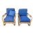 Mid 20th Century, Rattan Chairs, White Craft Products, Miami, Florida, Pair For Sale
