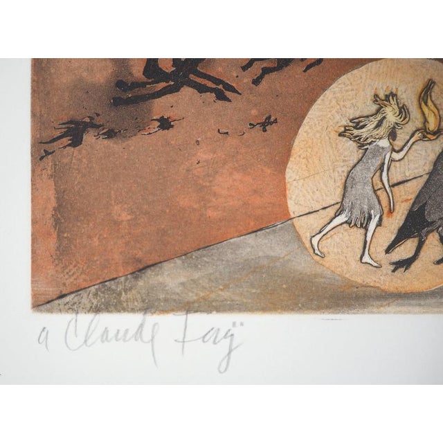 Mid 20th Century Lars Bo, The Shadow of the Surrealist Dream, 1969, Etching For Sale - Image 5 of 8