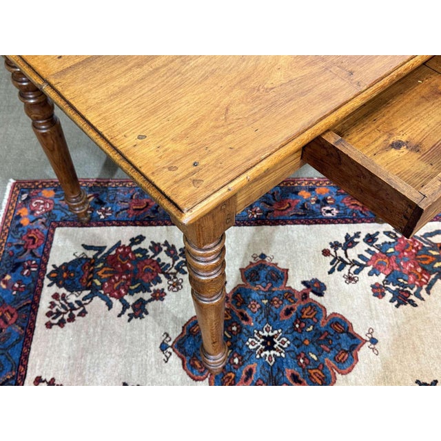 Brown Antique Desk in Fir and Poplar, 1900s For Sale - Image 8 of 13