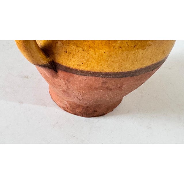 Gold Vintage French Glazed Pottery Jar, 1970s For Sale - Image 8 of 11
