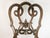19th Century Sculptural Backrest Walnut and Velvet Sec Dining Chairs, Set of 4 For Sale - Image 3 of 13