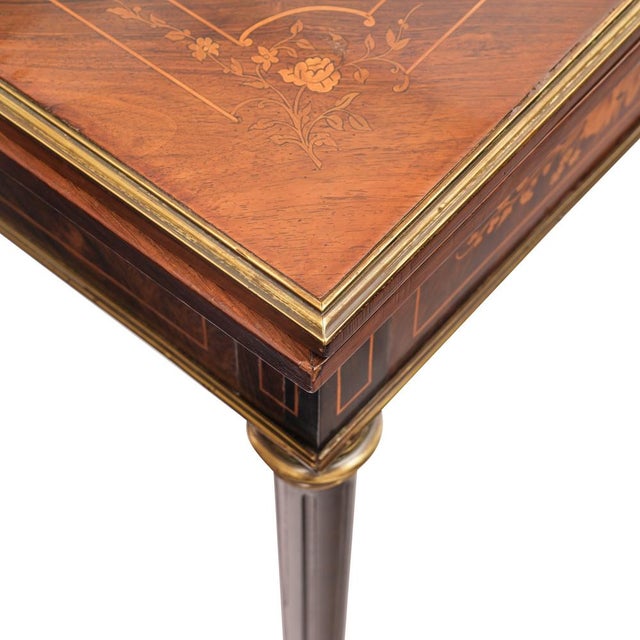 Foldable Gaming Table in Walnut, France, 1860 For Sale - Image 5 of 17