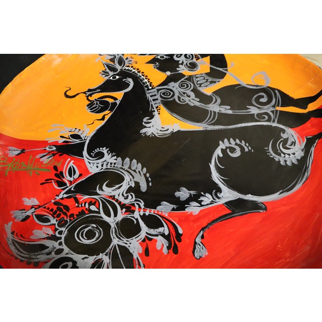Rare Bjorn Wiinblad Large Paper Mache Charger/Decorative Wall Plate For Sale In Portland, OR - Image 6 of 14