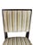 Crate & Barrel Set of 2 Cherish-Bar Stools From Crate & Barrel With Romo Striped Textured Velvet Upholstery Seat Covering For Sale - Image 4 of 5