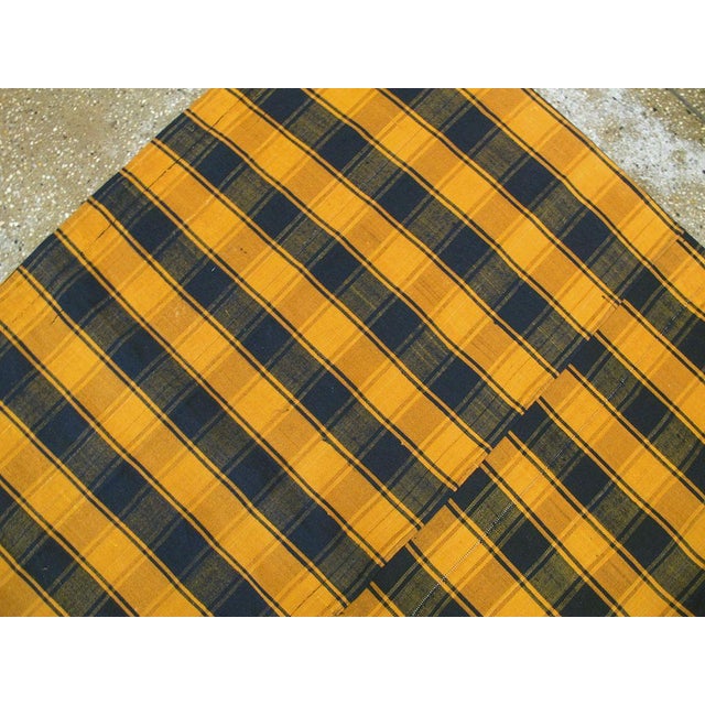 Textile Galerie Shabab Collection Plaid Mid-20th Century Handmade Turkish Flat-Weave Kilim Room Size Accent Rug For Sale - Image 7 of 10