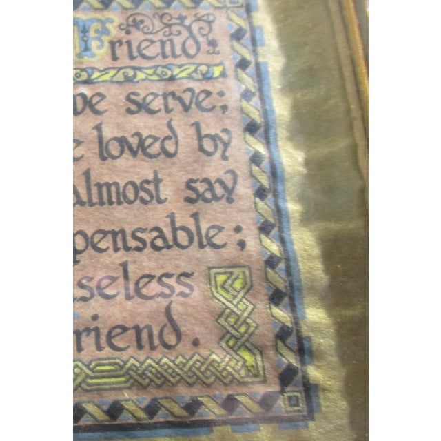 Art Deco Printed Motto by Robert Lewis Stevenson Circa 1930s' For Sale - Image 4 of 5