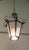 Arts & Crafts Wrought Iron Lantern in Glass, 1900s For Sale - Image 6 of 7
