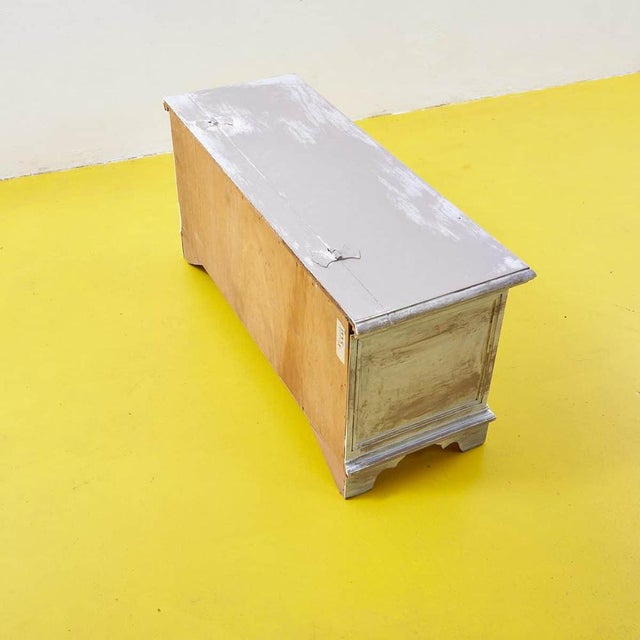 Wood Vintage Baule Chest in Chipboard Wood For Sale - Image 7 of 9