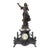 Antique French Hippolyte Moreau “Mélodie” Figural Clock Garniture, 3 Pieces For Sale
