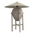 1980s Max Blumberg Sculptural Urn Table Lamp in Travertine Finish | Postmodern Memphis Era For Sale