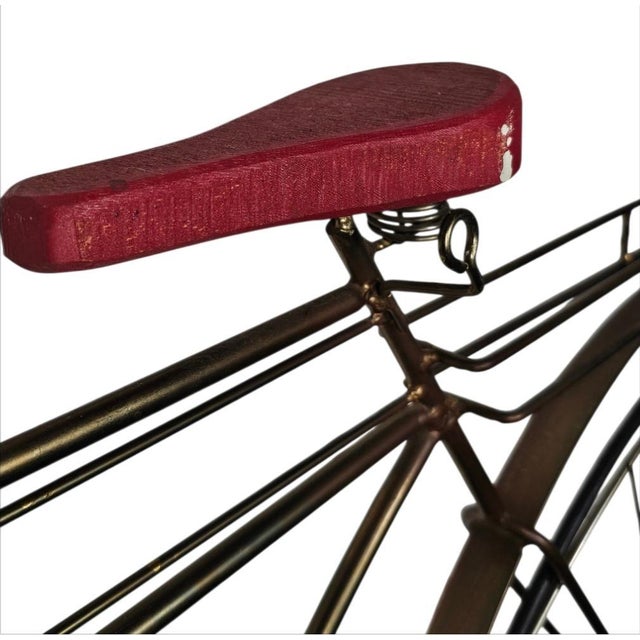 1980s 1986 Curtis Jere Signed and Dated Metal Bicycle Wall Sculpture For Sale - Image 5 of 18