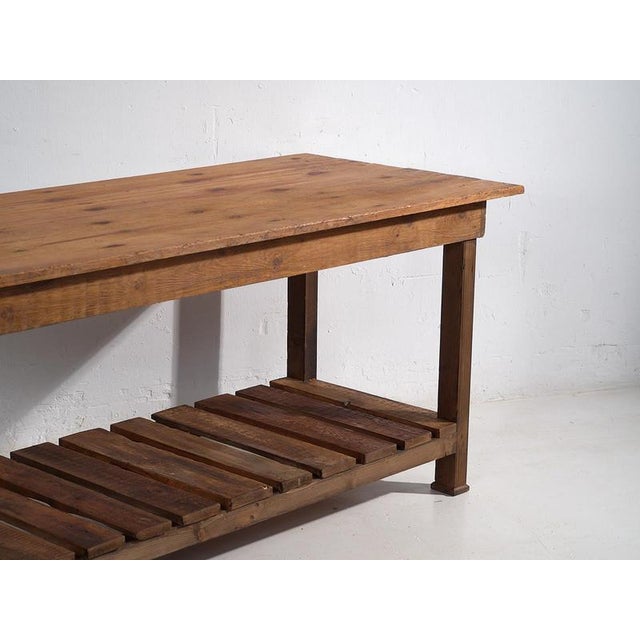 Brown Wood Kitchen Island, 1920s For Sale - Image 8 of 16