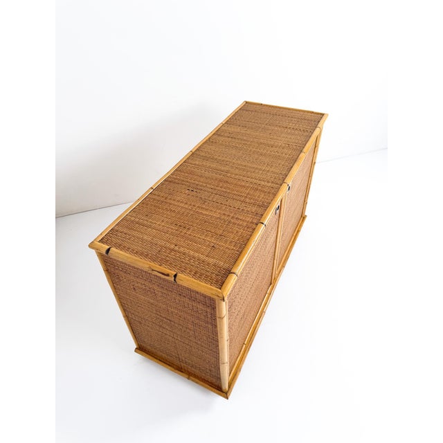 Mid-Century Italian Bamboo, Rattan and Cane Sideboard by Dal Vera, Italy, 1970s For Sale - Image 17 of 18