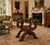 Monumental 19th-Century Renaissance Revival Carved Walnut Folding Stool Dimensions: Height: 40 in. (102 cm) Width: 38 in....
