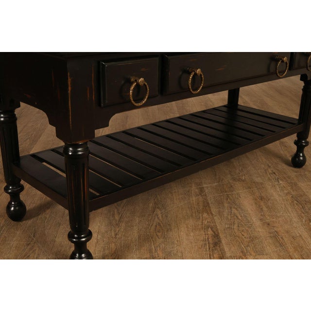 French Colonial Style Butcher Block Kitchen Island For Sale - Image 11 of 18
