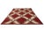 Modern Kilim Flatweave Red and Beige Geometric Wool Rug For Sale - Image 9 of 10