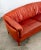 1960s Mid 20th Century Danish Modern Sofa Couch Rust Red Leather 3 Seat Denmark MCM For Sale - Image 5 of 11