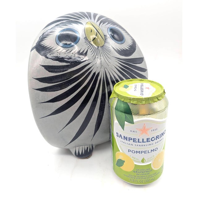Ceramic 1970s Tonalá Mexico Ceramic Owl Figurine For Sale - Image 7 of 13