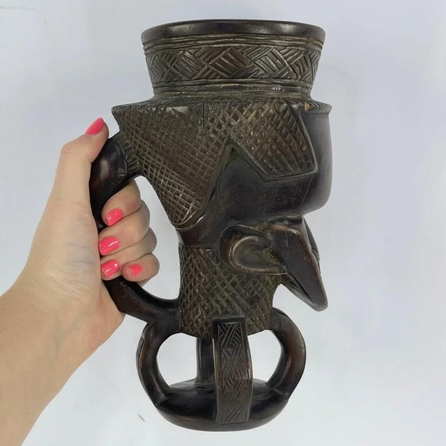Early 20th Century Kuba Figural Cup For Sale - Image 9 of 9