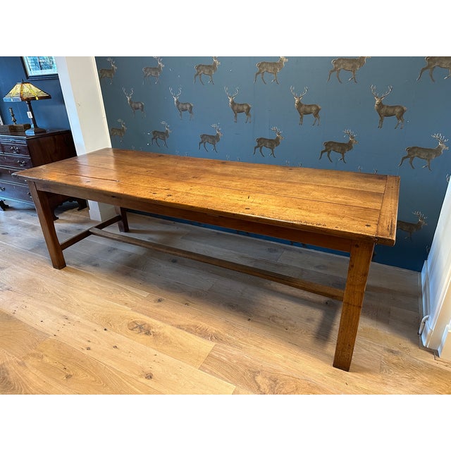 Vintage French Cherrywood Farmhouse Table For Sale - Image 3 of 17