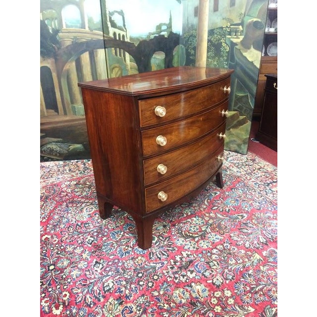 Early 19th Century Antique Bowfront Chest of Drawers, Mahogany Chest For Sale - Image 5 of 14