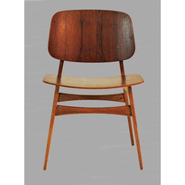 Shell Chairs in Oak and Teak by Børge Mogensen for Søborg Møbelfabrik, 1950s, Set of 2 For Sale - Image 3 of 9