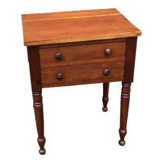 Late 19th Century Antique Cherry 2-Drawer Stand For Sale