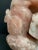 Late 20th Century Late 20th Century Chinese Art Large Carved Solid Rose Quartz Stone With Wooden Stand For Sale - Image 5 of 13