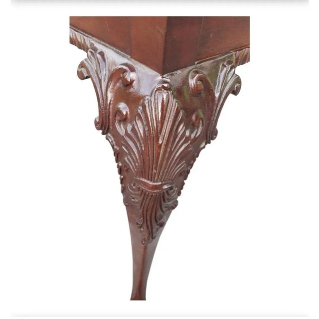 Chippendale Flame Mahogany Ball & Claw Tea Table With Pierced Gallery For Sale In Washington DC - Image 6 of 10