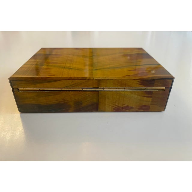 1950s Handmade Tiger's Eye Box, Italy, 1950s For Sale - Image 5 of 11