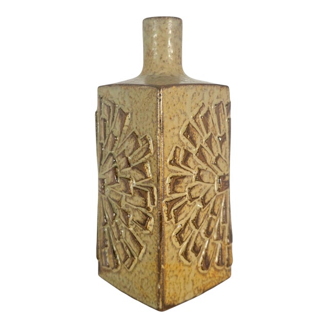 1960s Otagiri Omc Japanese Sunburst Stoneware Bud Vase For Sale