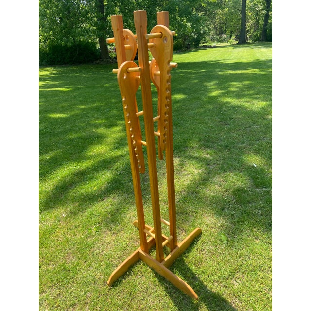 Frank Lloyd Wright 'Taliesin' Style Clothes Rack Ratchet
