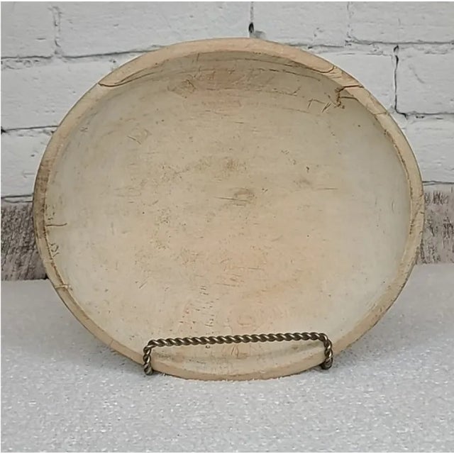 Mid-Century Modern Wooden Large Hand Carved Dough/Salad Bowl For Sale - Image 9 of 12