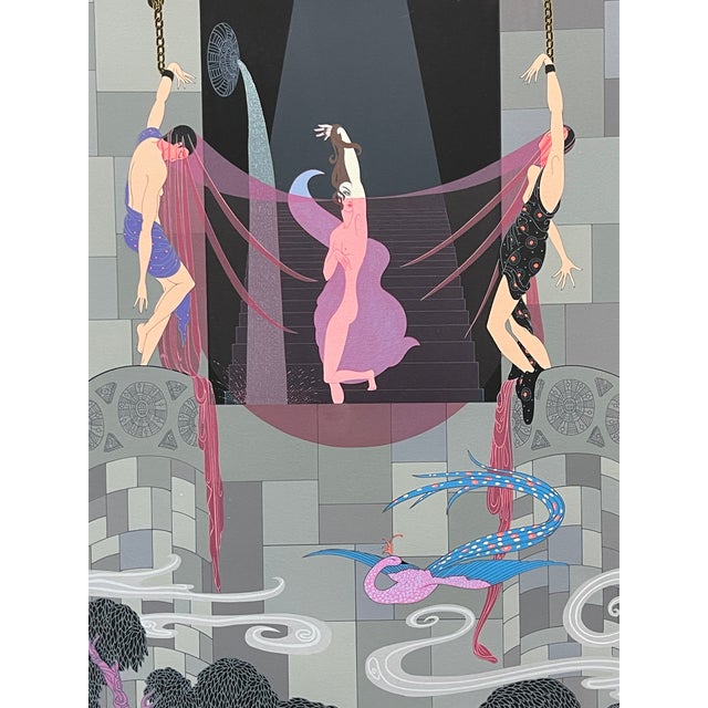 Gray Erté (Russian, 1892-1990) the Chaste Susannah For Sale - Image 8 of 9