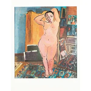 1970 After Raoul Dufy "Nu", Full-Color Parisian Print