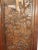 Vintage Oriental Asian Brown Hand Carved Wood Four Panel Screen ~ Room Divider For Sale - Image 15 of 17