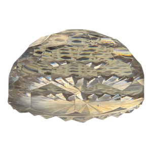 Vintage Faceted Crystal Glass Paperweight