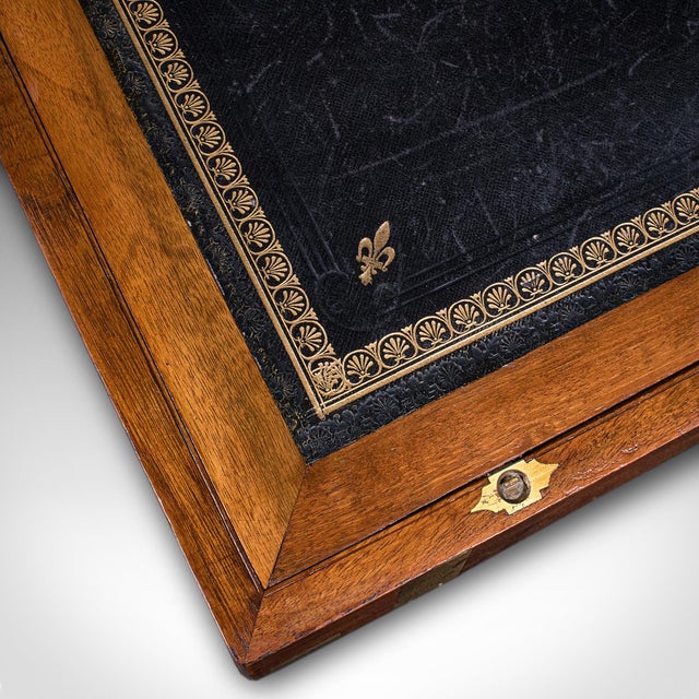 Antique Writing Slope, English, Walnut, Correspondence Box, Regency, Circa 1825 For Sale - Image 11 of 12