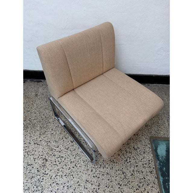 Mid-Century Chrome Cantilever Lounge Chair, 1970s For Sale - Image 4 of 8