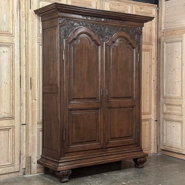 French Country Grand 18th Century Country French Louis XIV Armoire For Sale - Image 3 of 18