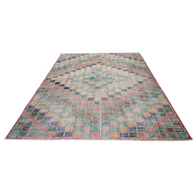 1970s 1970s Turkish Handmade Area Rug - 6′9″ × 10′1″ For Sale - Image 5 of 11